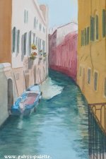 Venedig, kleiner Rio mit Booten, 2010